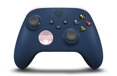 Xbox 無線控制器 - Body: Midnight Blue, D-Pads: Soft Pink, Thumbsticks: Storm Grey