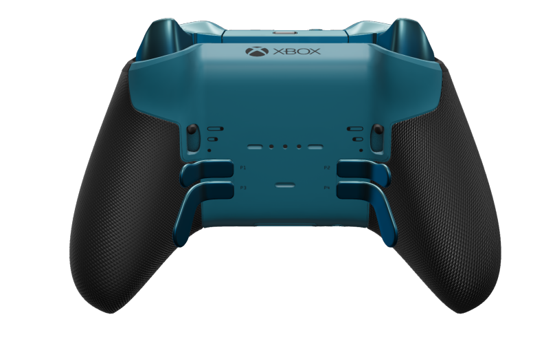 Xbox Elite Wireless Controller Series 2 - Core - Body: Mineral Blue + Rubberized Grips, D-pad: Cross, Mineral Blue (Metal), Back: Mineral Blue + Rubberized Grips