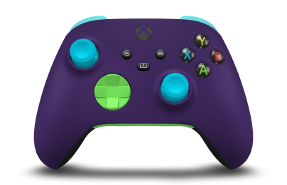 Xbox Wireless Controller - Corpo: Roxo Astral, Botões Direcionais: Verde Veloz, Manípulos Analógicos: Azul Libélula