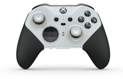 Xbox Elite Wireless Controller Series 2 - Core - Body: Robot White + Rubberized Grips, D-pad: Facet, Carbon Black (Metal), Back: Robot White + Rubberized Grips
