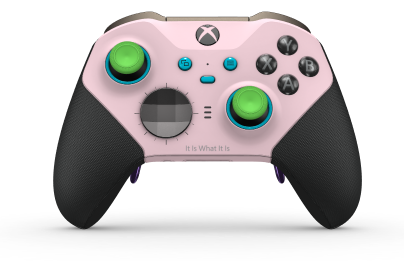 Xbox Elite Wireless Controller Series 2 - Core - Body: Soft Pink + Rubberized Grips, D-pad: Facet, Storm Gray (Metal), Back: Soft Pink + Rubberized Grips