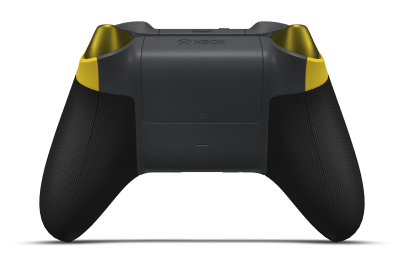 Controller with Lighting Yellow body, Storm Gray (Metallic) D-pad, and Storm Grey thumbsticks - back view