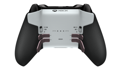 Xbox Elite Wireless Controller Series 2 - Core - Corps: Robot White + Rubberized Grips, BMD: Plus, Stom Gray (métal), Arrière: Robot White + Rubberized Grips