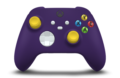 Xbox 무선 컨트롤러 - Hoofdtekst: Astral Purple, D-Pads: Robot White, Duimsticks: Lighting Yellow