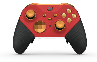 Xbox Elite Wireless Controller Series 2 - Core - Corps: Pulse Red + Rubberized Grips, BMD: Facette, Soft Orange (métal), Arrière: Robot White + Rubberized Grips