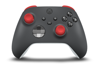 Xbox Wireless Controller - Body: Storm Grey, D-Pads: Storm Gray (Metallic), Thumbsticks: Pulse Red