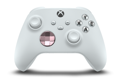 Xbox Wireless Controller - Body: Robot White, D-Pads: Soft Pink (Metallic), Thumbsticks: Robot White