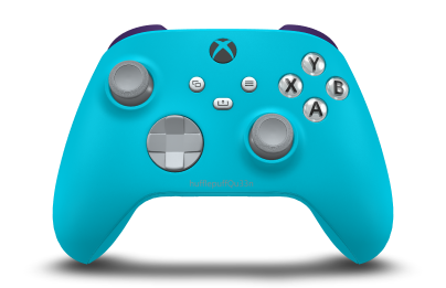 Xbox Wireless Controller - Body: Dragonfly Blue, D-Pads: Ash Grey, Thumbsticks: Ash Grey