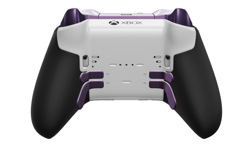 Xbox Elite Wireless Controller Series 2 - Core - Body: Robot White + Rubberised Grips, D-pad: Faceted, Astral Purple (Metal), Back: Robot White + Rubberised Grips