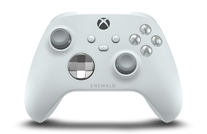 Xbox Wireless Controller - Corpo: Branco Robot, Botões Direcionais: Prata, Manípulos Analógicos: Cinza