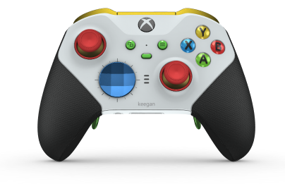 Xbox Elite Wireless Controller Series 2 - Core - Body: Robot White + Rubberized Grips, D-pad: Facet, Photon Blue (Metal), Back: Robot White + Rubberized Grips