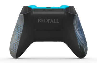 Xbox Wireless Controller – Redfall Limited Edition - Fremsida: Jacob Boyer, Styrknappar: Dragonfly Blue, Styrspakar: Kolsvart