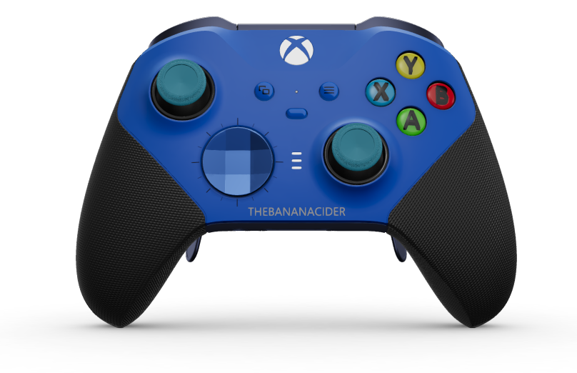 Xbox Elite Wireless Controller Series 2 - Core - Body: Shock Blue + Rubberised Grips, D-pad: Faceted, Photon Blue (Metal), Back: Midnight Blue + Rubberised Grips