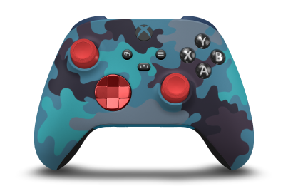 Xbox Wireless Controller - Body: Mineral Camo, D-Pads: Oxide Red (Metallic), Thumbsticks: Pulse Red