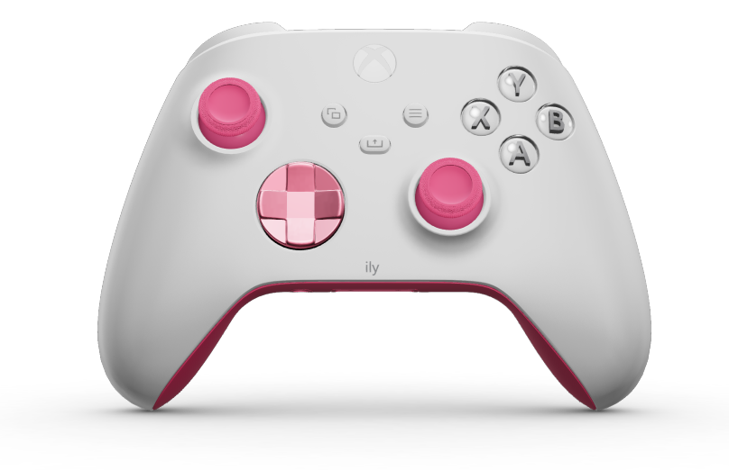 Xbox Wireless Controller - Hoveddel: Robothvid, D-blokke: Retropink (metallisk), Thumbsticks: Dyb pink