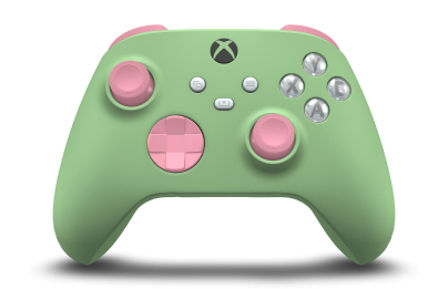 Xbox Wireless Controller - Body: Soft Green, D-Pads: Retro Pink, Thumbsticks: Retro Pink