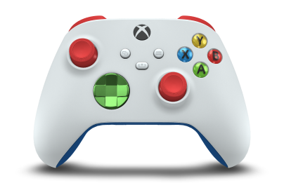 Xbox Wireless Controller - Body: Robot White, D-Pads: Velocity Green (Metallic), Thumbsticks: Pulse Red
