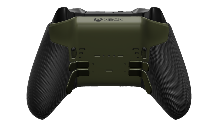 Xbox Elite Wireless Controller Series 2 - Core - 몸체: 녹터널 그린 + 고무 코팅 그립, 방향 패드: 크로스, 카본 블랙(금속), 뒤로: 녹터널 그린 + 고무 코팅 그립