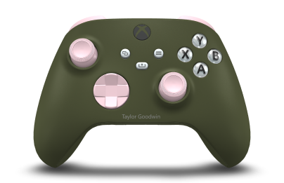 Xbox Wireless Controller - Hoveddel: Nattegrøn, D-blokke: Blød pink, Thumbsticks: Blød pink