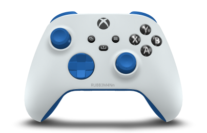 Xbox Wireless Controller - Corps: Robot White, BMD: Shock Blue, Joysticks: Shock Blue