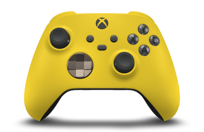 Xbox Wireless Controller - Corpo: Amarelo relâmpago, Botões Direcionais: Dourado Quente, Manípulos Analógicos: Preto Carbono