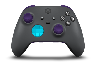 Xbox Wireless Controller - Korpus: Burzowa szarość, Pady kierunkowe: Opalizujący błękit, Drążki: Gwiezdny fiolet