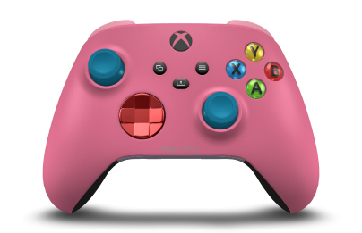 Xbox ワイヤレス コントローラー - Body: Deep Pink, D-Pads: Oxide Red (Metallic), Thumbsticks: Mineral Blue