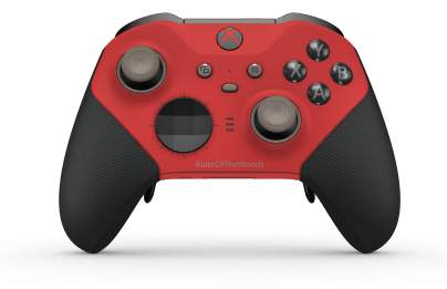 Xbox Elite Wireless Controller Series 2 - Core - Body: Pulse Red + Rubberized Grips, D-pad: Facet, Carbon Black (Metal), Back: Pulse Red + Rubberized Grips