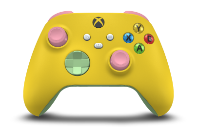 Xbox Wireless Controller - Body: Lighting Yellow, D-Pads: Soft Green, Thumbsticks: Retro Pink