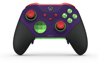Xbox Elite 無線控制器 Series 2 - Core - Body: Astral Purple + Rubberised Grips, D-pad: Facet, Velocity Green (Metal), Back: Velocity Green + Rubberised Grips