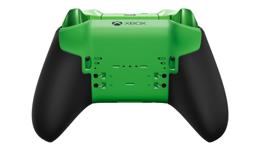 Xbox Elite Wireless Controller Series 2 - Core - Hoveddel: Kulsort + gummigreb, D-blok: Kryds, Fartgrøn (metal), Bagside: Fartgrøn + gummigreb