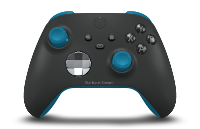 Xbox Wireless Controller - Corps: Carbon Black, BMD: Ash Gray (Metallic), Joysticks: Mineral Blue
