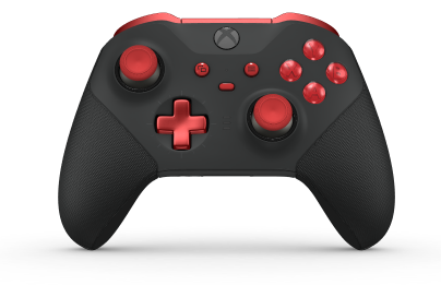 Xbox Elite Wireless Controller Series 2 - Core - Body: Carbon Black + Rubberised Grips, D-pad: Cross, Pulse Red (Metal), Back: Carbon Black + Rubberised Grips