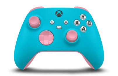 Xbox Wireless Controller - Body: Dragonfly Blue, D-Pads: Retro Pink, Thumbsticks: Retro Pink