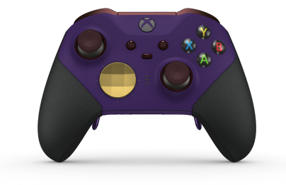 Xbox Elite Wireless Controller Series 2 - Core - Corpo: Roxo Astral + Pegas em Borracha, Botão Direcional: Faceta, Dourado Mate (Metal), Traseira: Roxo Astral + Pegas em Borracha