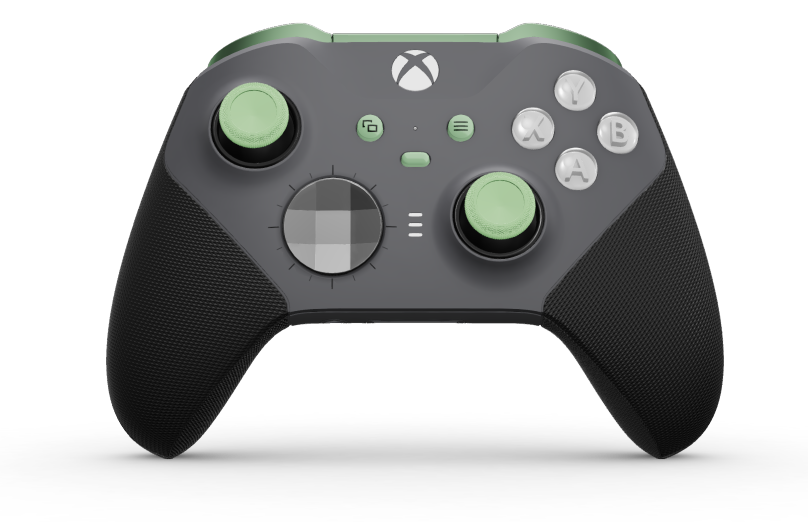 Xbox Elite Wireless Controller Series 2 - Core - Hus: Stormgrå + gummierte grep, D-pad: Fasettert, stormgrå (metall), Tilbake: Stormgrå + gummierte grep