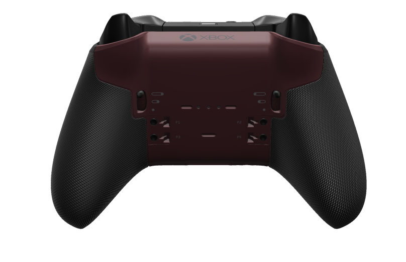 Xbox Elite Wireless Controller Series 2 - Core - Behuizing voorzijde: Granaatrood + rubberen handvatten, D-pad: Gefacetteerd, carbonzwart (metaal), Behuizing achterzijde: Granaatrood + rubberen handvatten