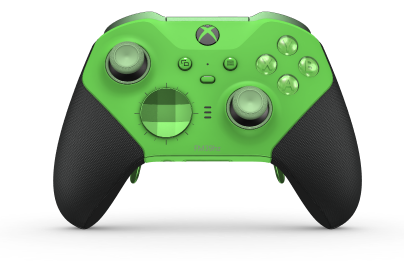 Xbox Elite Wireless Controller Series 2 - Core - Body: Velocity Green + Rubberized Grips, D-pad: Facet, Velocity Green (Metal), Back: Velocity Green + Rubberized Grips