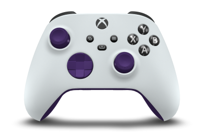 Xbox draadloze controller - 機身: 機器白, 方向鍵: 星雲紫, 搖桿: 星雲紫