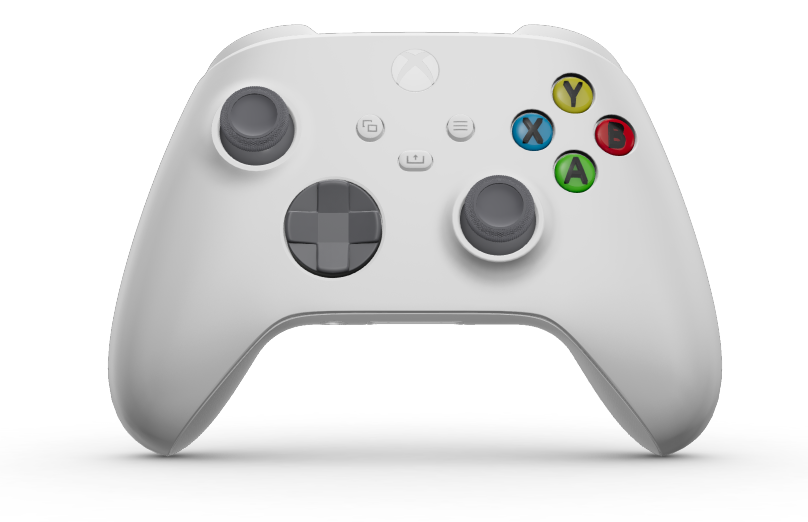 Xbox Wireless Controller - Tělo: Robotická bílá, Řídicí kříže: Bouřkově šedá, Palcové ovladače: Bouřkově šedá