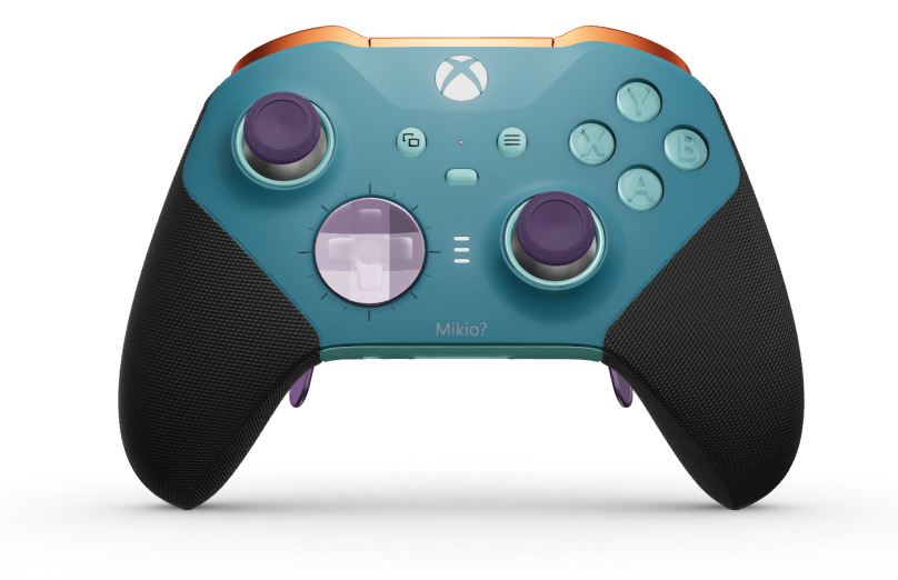 Ασύρματο χειριστήριο Xbox Elite Series 2 - Core - Corps: Mineral Blue + poignées caoutchoutées, BMD: À facettes, Soft Purple (métal), Arrière: Glacier Blue + poignées caoutchoutées