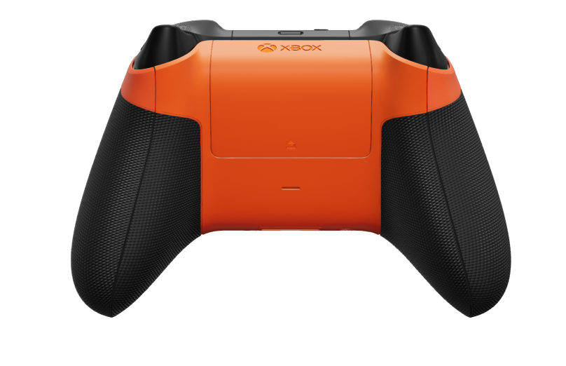 Xbox Wireless Controller - 몸체: 블레이즈 카모, 방향 패드: 제스트 오렌지, 엄지스틱: 제스트 오렌지