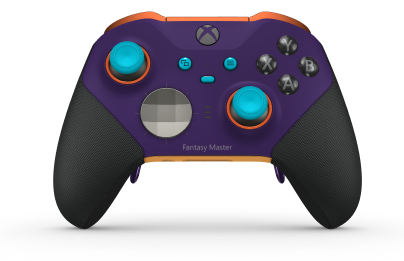 Xbox Elite Wireless Controller Series 2 - Core - Body: Astral Purple + Rubberized Grips, D-pad: Facet, Bright Silver (Metal), Back: Soft Orange + Rubberized Grips
