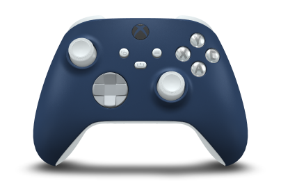 Xbox Wireless Controller - Corpo: Azul Noturno, Botões Direcionais: Cinza, Manípulos Analógicos: Branco Robot
