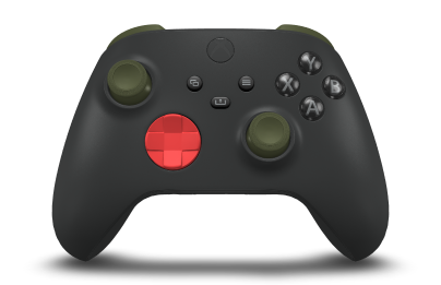 Xbox Wireless Controller - Corps: Carbon Black, BMD: Pulse Red, Joysticks: Nocturnal Green