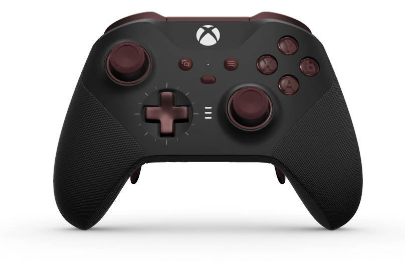 Manette sans fil Xbox Elite Series 2 - Core - Body: Carbon Black + Rubberised Grips, D-pad: Cross, Garnet Red (Metal), Back: Carbon Black + Rubberised Grips