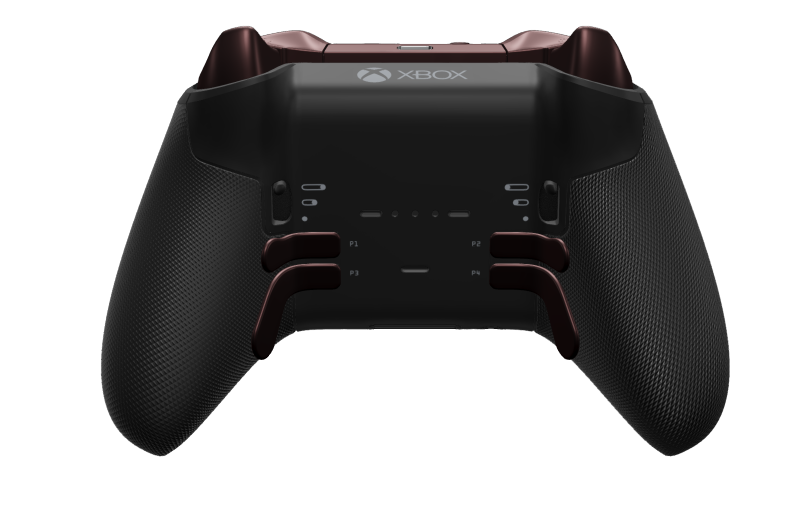 Manette sans fil Xbox Elite Series 2 - Core - Body: Carbon Black + Rubberised Grips, D-pad: Cross, Garnet Red (Metal), Back: Carbon Black + Rubberised Grips