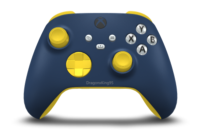 Xbox Wireless Controller - Body: Midnight Blue, D-Pads: Lightning Yellow, Thumbsticks: Lightning Yellow