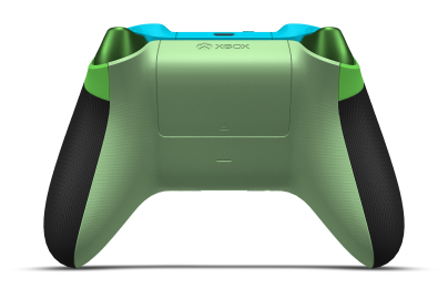 Xbox 無線控制器 - Brödtext: Velocity-grön, Styrknappar: Dragonfly Blue, Styrspakar: Djuprosa