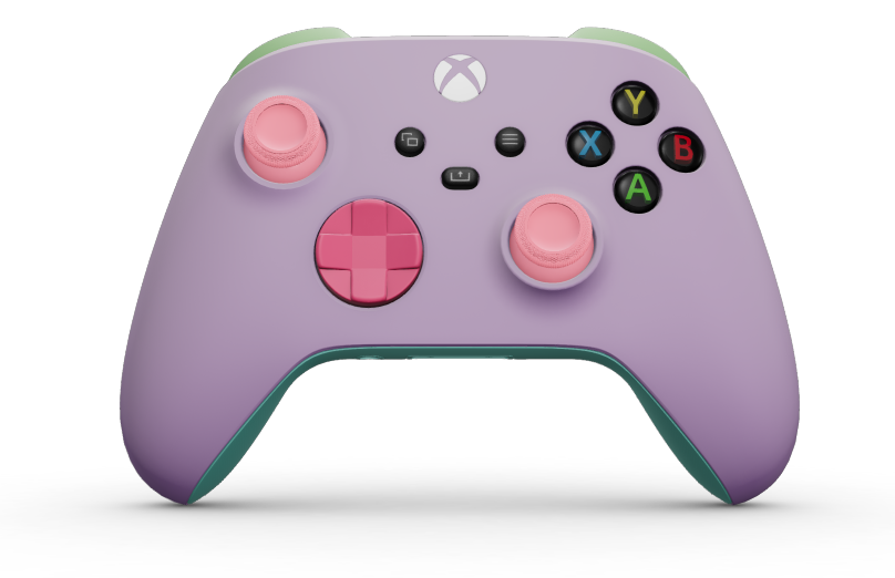 Xbox Wireless Controller - Hoofdtekst: Zachtpaars, D-Pads: Dieproze, Duimsticks: Retro-roze